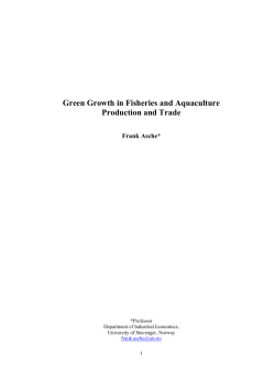 Green Growth in Fisheries and Aquaculture Production