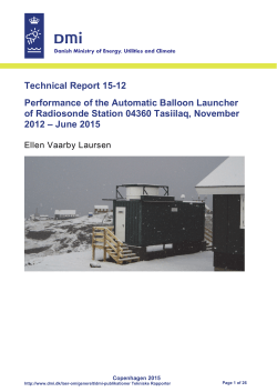 Technical Report 15-12 Performance of the Automatic Balloon
