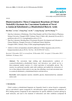 Diastereoselective Three-Component Reactions of Chiral Nickel(II