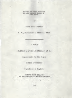 Use of sound patterns in some English poems of John Donne - K-REx