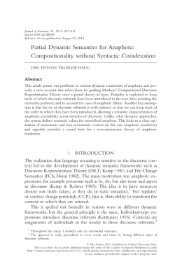 Partial Dynamic Semantics for Anaphora