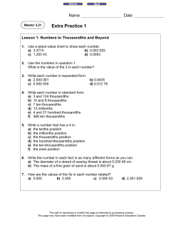Unit 3-Decimals