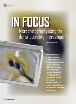 Microphotography using the dental operative microscope