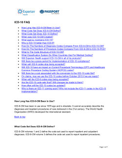 ICD-10 FAQ