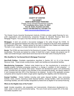 tax exempt - Chester County Economic Development Council