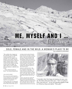 solo, female and in the wild: a woman`s place to be