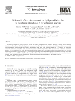 Differential effects of carotenoids on lipid peroxidation