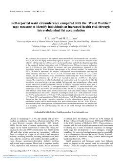Self-reported waist circumference compared with the `Waist Watcher