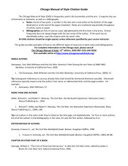 Chicago Manual of Style Citation Guide