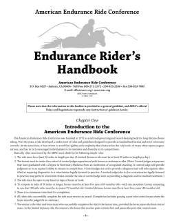 Endurance Rider`s Handbook - American Endurance Ride Conference