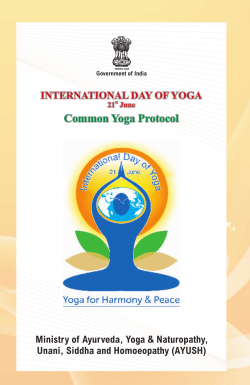 Common Yoga Protocol - The Ministry of External Affairs