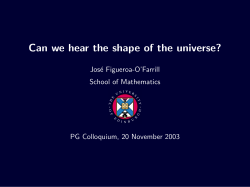 Can we hear the shape of the universe?