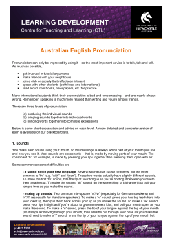 Pronunciation for academic speaking