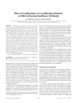 Effect of cooling rate on crystallization behavior of milk fat fraction