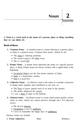 Kinds of Noun