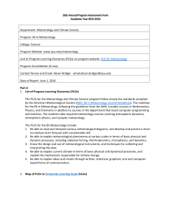 2015-16 "Closing the loop" report for BS Meteorology program
