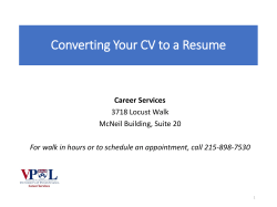 Changing Your CV to a Resume