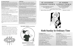 ST. AUGUSTINE CATHOLIC CHURCH ST. JOSEPH CATHOLIC