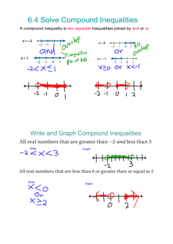 6.4 Solve Compound Inequalities
