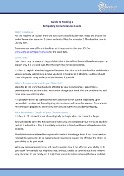 Guide to Making a Mitigating Circumstances Claim