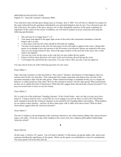 MIDTERM EXAM QUOTE GUIDE