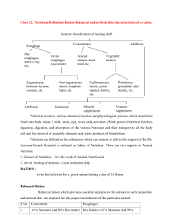 Lec 12- Nutrition-Definition