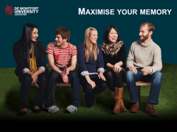 MAXIMISE YOUR MEMORY