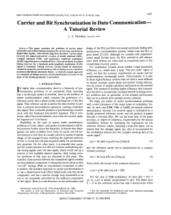 Carrier and Bit Synchronization in Data Communication