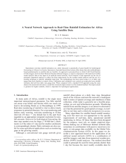 A Neural Network Approach to Real-Time Rainfall