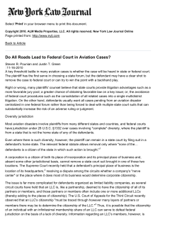 Do All Roads Lead to Federal Court in Aviation Cases?