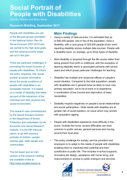 Social Portrait of People with Disabilities