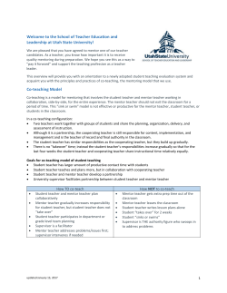 Co-Teaching Handbook - The School of Teacher Education and
