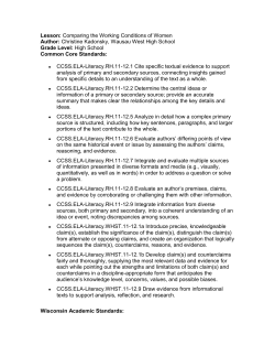 Lesson: Comparing the Working Conditions of Women Author