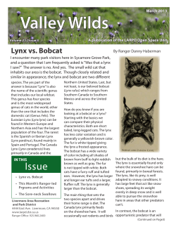 March - Livermore Area Recreation and Park District