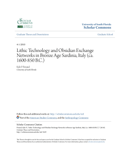 Lithic Technology and Obsidian Exchange Networks in Bronze Age