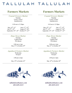 Farmers Markets Farmers Markets