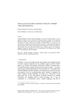 Iniesta passed and Messi finished clinically: Football verbs and