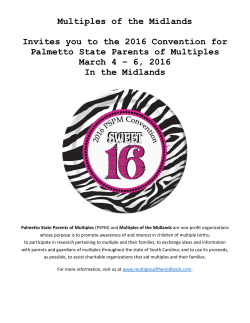 Multiples of the Midlands Invites you to the 2016 Convention for