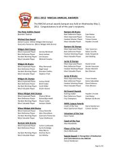 NWCAA Awards: