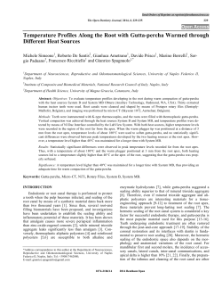 Temperature Profiles Along the Root with Gutta