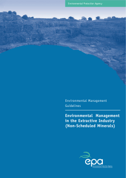 Environmental Management in the Extractive Industry