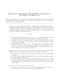 ORIGINS AND EVOLUTION OF THE UNIVERSE