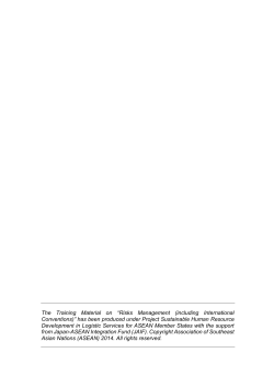SESSION 1 &ndash; TRANSPORT GEOGRAPHY/SHIPPING