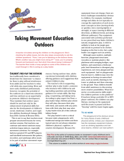 Taking Movement Education Outdoors