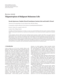Thigmotropism of Malignant Melanoma Cells