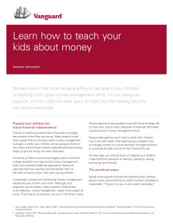 brochure on teaching kids about money
