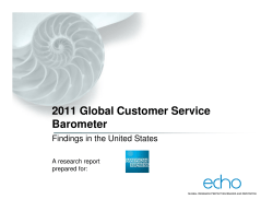 2011 Global Customer Service Barometer