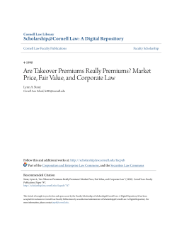 Are Takeover Premiums Really Premiums? Market Price, Fair Value