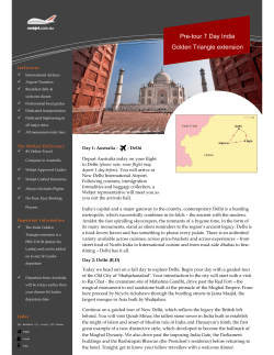 Pre-tour 7 Day India Golden Triangle extension