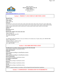 HAZARDS IDENTIFICATION